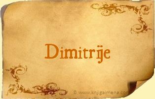 Ime Dimitrije