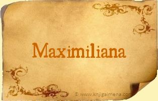 Ime Maximiliana